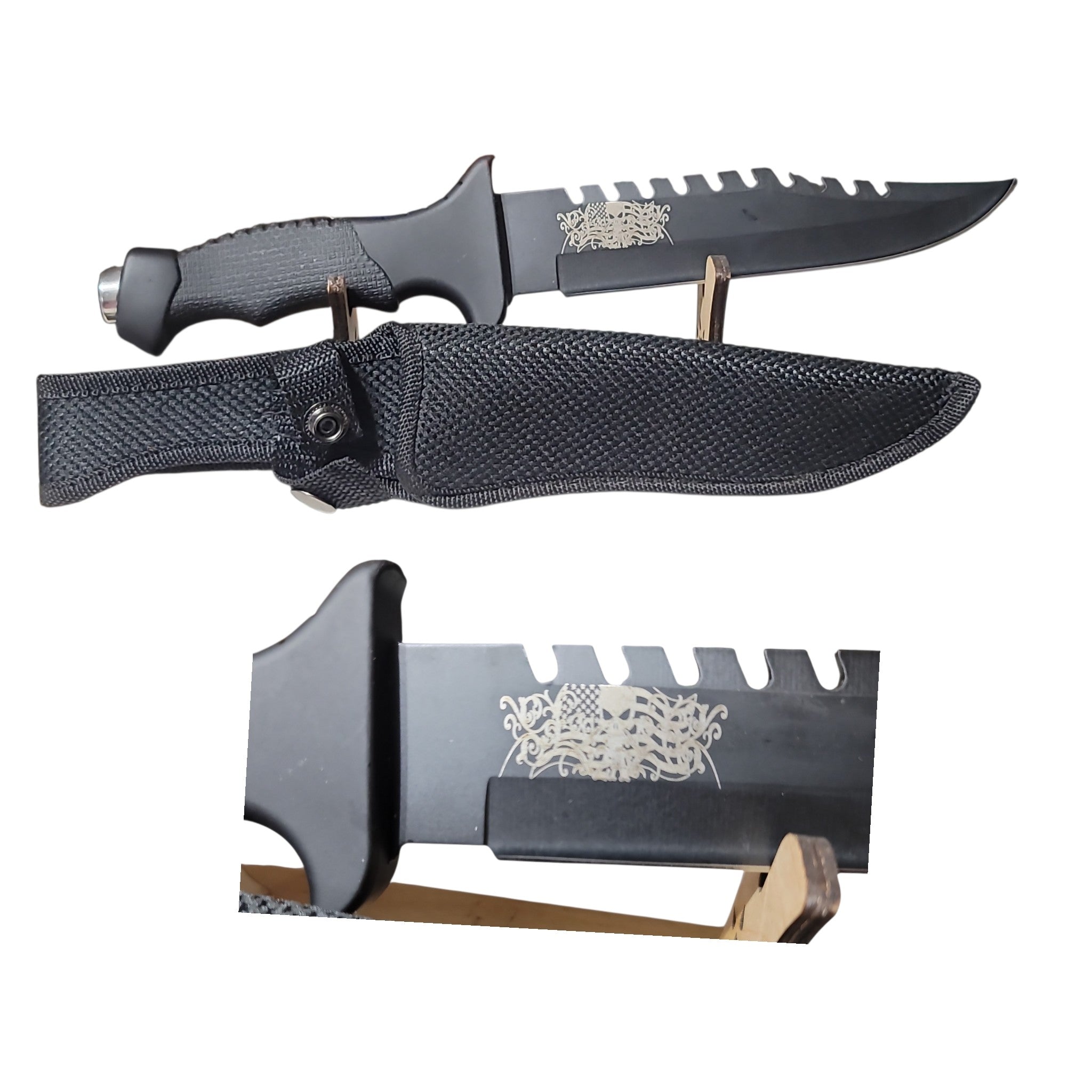 Large fixed blade hunting knife