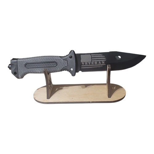 Fixed blade utility knife with Fire starter Veteran